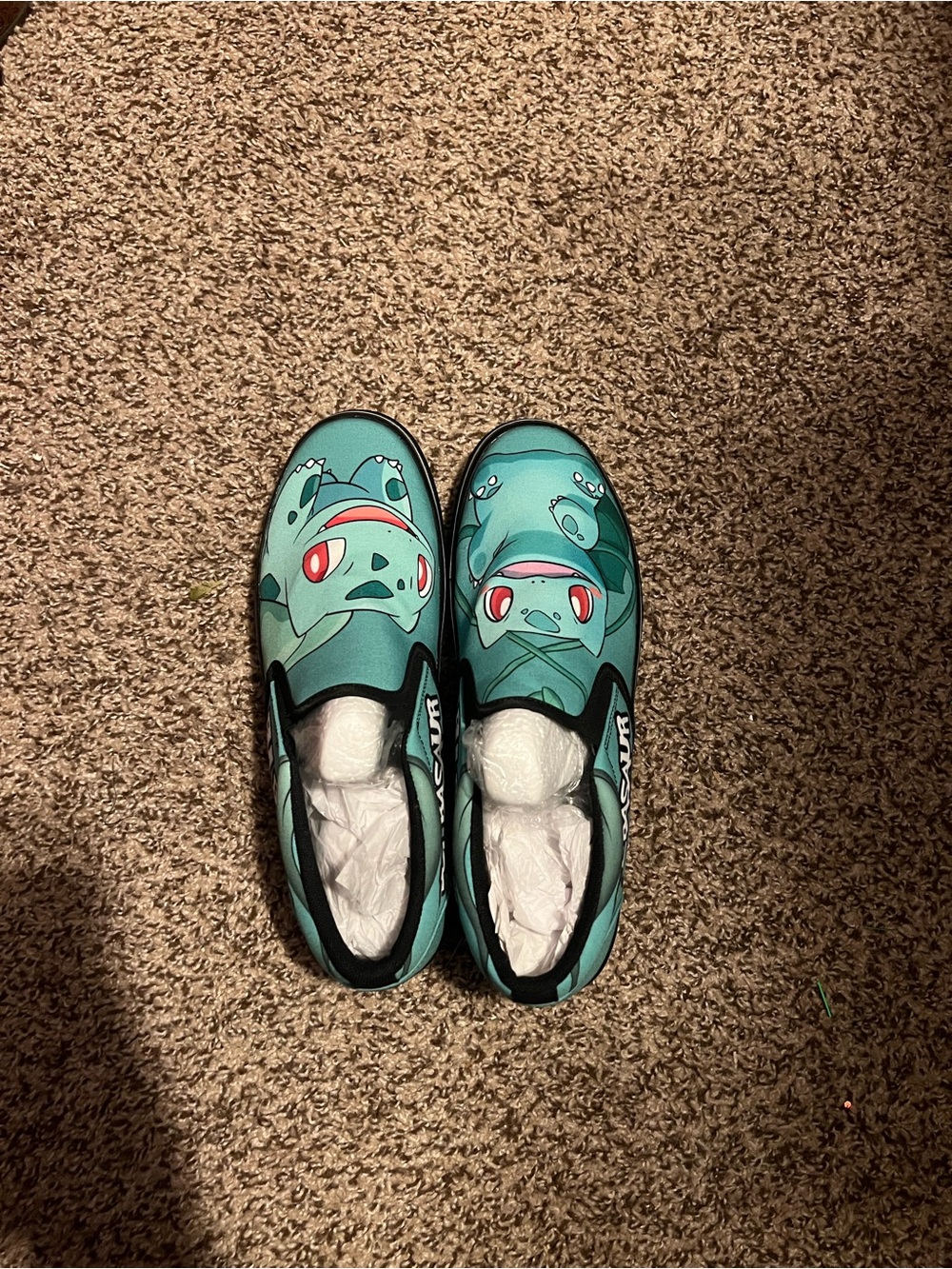 Mens Slip-On Bulbasaur Shoes - Teal